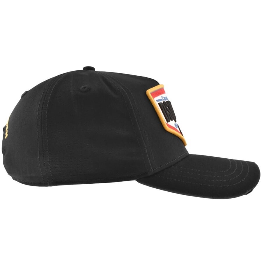 DSQUARED2 Badge Baseball Cap Black | Mainline Menswear Canada